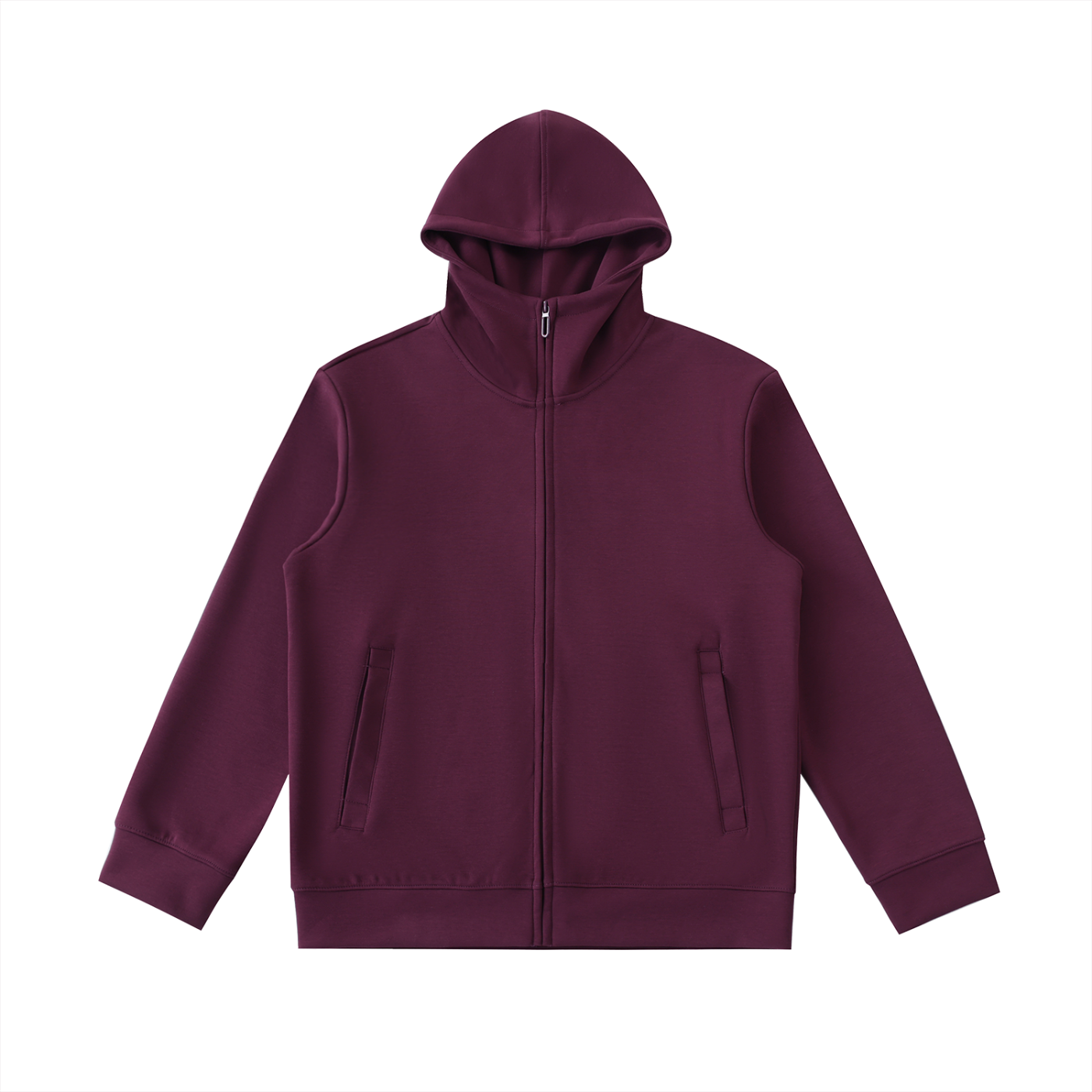 Heavyweight High Neck  Zip-Up Hoodie