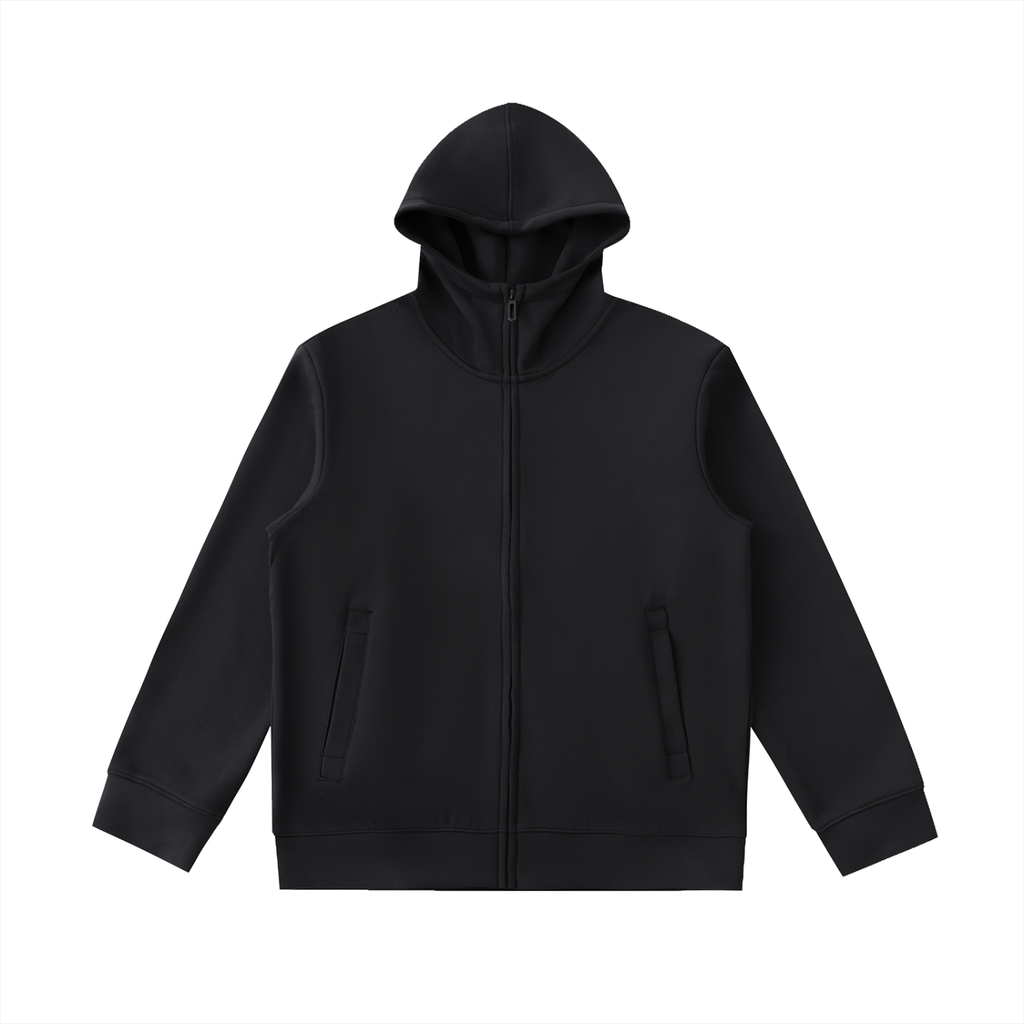 Heavyweight High Neck  Zip-Up Hoodie