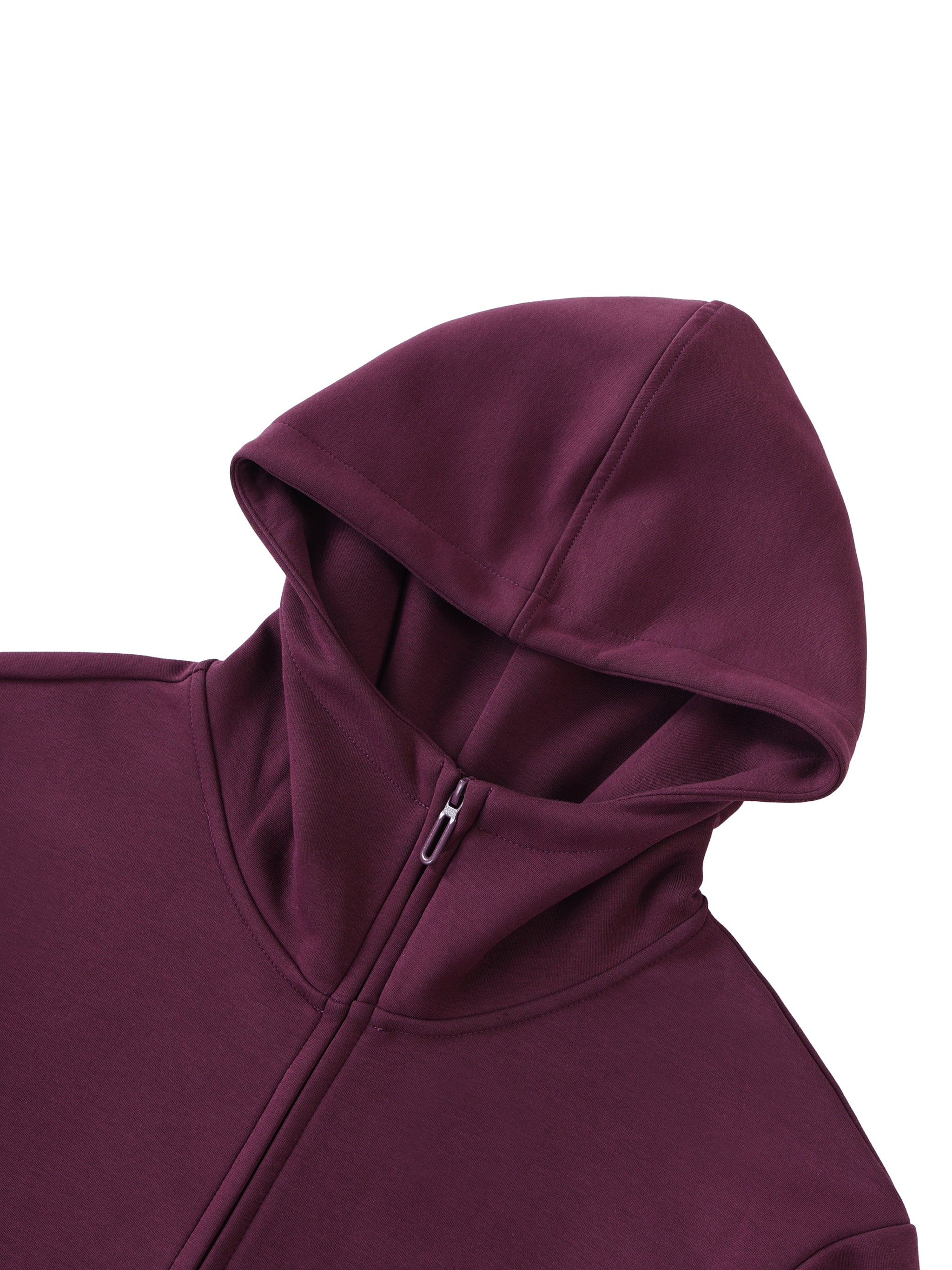 Heavyweight High Neck  Zip-Up Hoodie